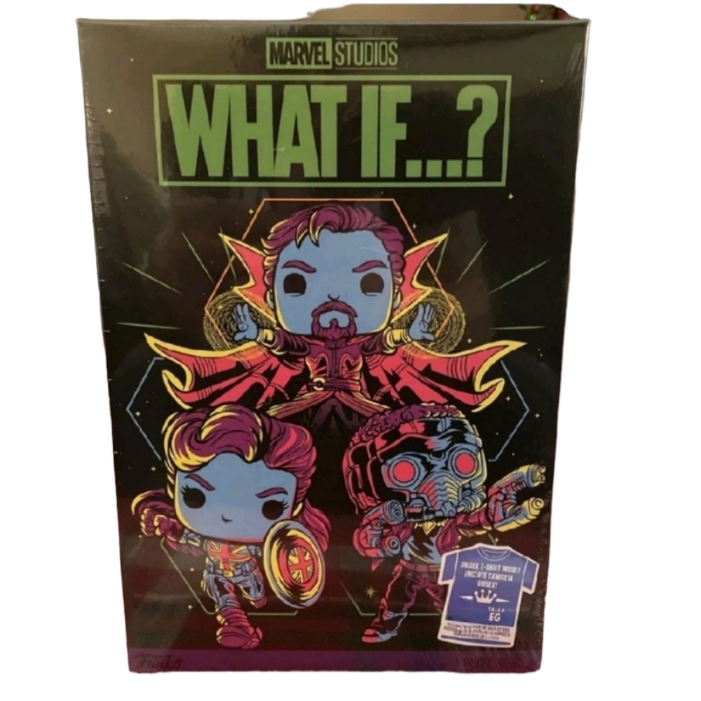 Funko Pop Marvel Studios - What If Blacklight T-Shirt - Picture 1 of 3
